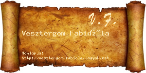 Vesztergom Fabióla névjegykártya